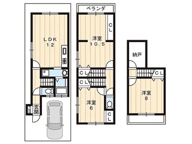 【間取り】 | 山科区西野大鳥井町　中古戸建