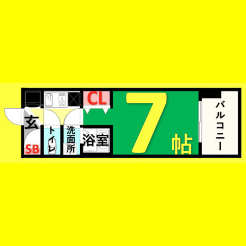 エステムコート名古屋栄プレシャス　名古屋市賃貸　仲介手数料無料の間取り