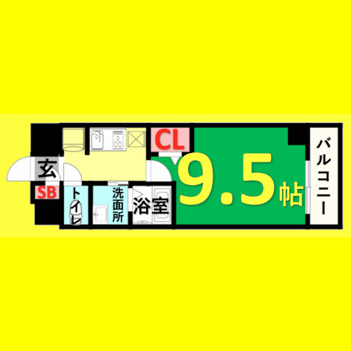 サンドリヨン　名古屋市賃貸　仲介手数料無料の間取り