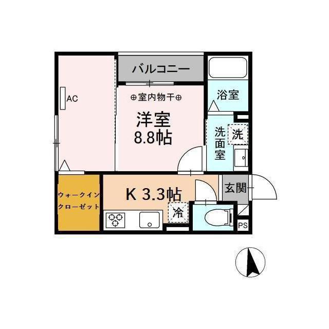 各務原市那加野畑町１丁目のアパートの間取り