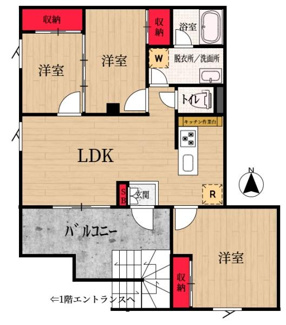 【間取り】 | ベルメゾン中村橋ノースＮＷ／ベルメゾンナカムラバシノースＮＷ