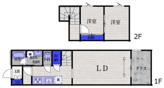 【間取り】 | ベルメゾン中村橋ノースＮＷ／ベルメゾンナカムラバシノースＮＷ