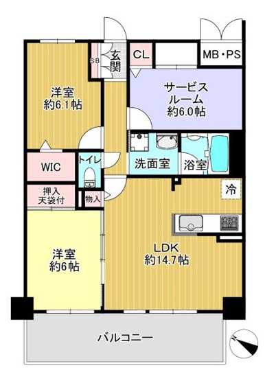 【間取り】 | ライオンズプラザ香里園