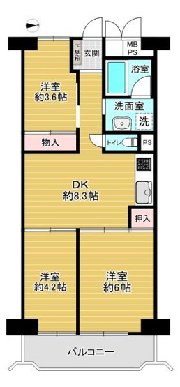 【間取り】 | 今福グランドハイツ