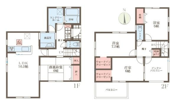 リーブルガーデン岸田町 ２号棟 ／新築一戸建の間取り