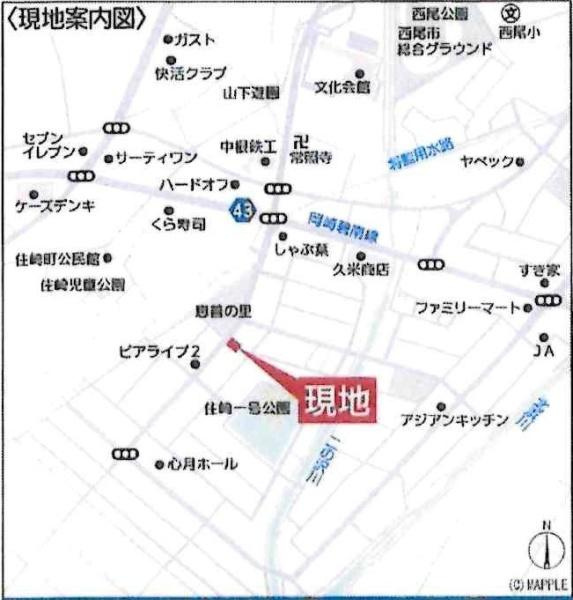 西尾市住崎第7　全2棟・2号棟のその他|交通アクセス図です。
