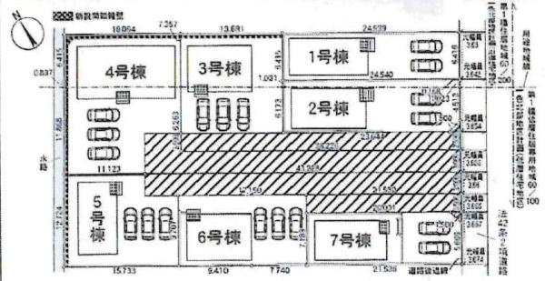 西尾市一色町一色第27　全7棟・6号棟の区画図|6号棟です。