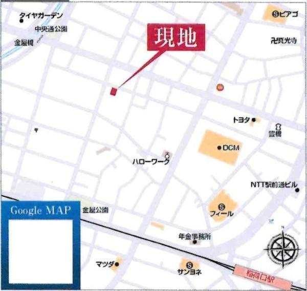 豊川市金屋本町1丁目59期　全3棟・3号棟のその他|交通アクセス図です。