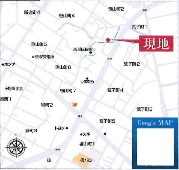 碧南市笹山町3丁目　全2棟・1号棟のその他|交通アクセス図です。