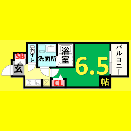 S-RESIDENCE上前津South　名古屋市賃貸　仲介手数料無料の間取り