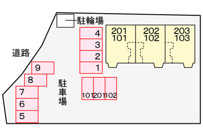 【区画図】 | グレース後藤Ⅱ | グレース後藤2　203号室　2018年6月1日