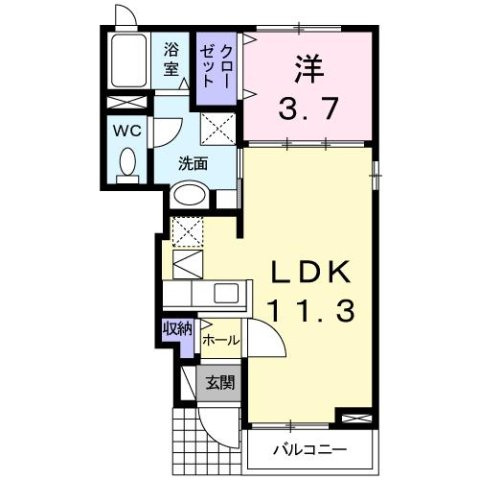 ソレイユ　咲の間取り