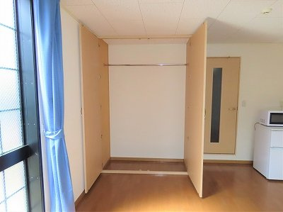 レオパレスサンガの内装|居間に大きい収納スペースがあります