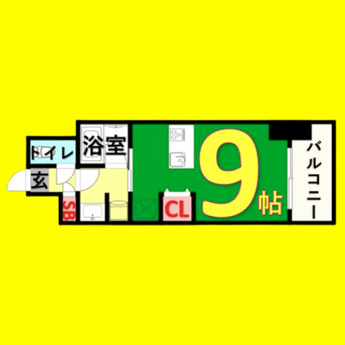 aLATO丸の内(旧レジディア丸の内)　名古屋市賃貸　仲介手数料無料の間取り