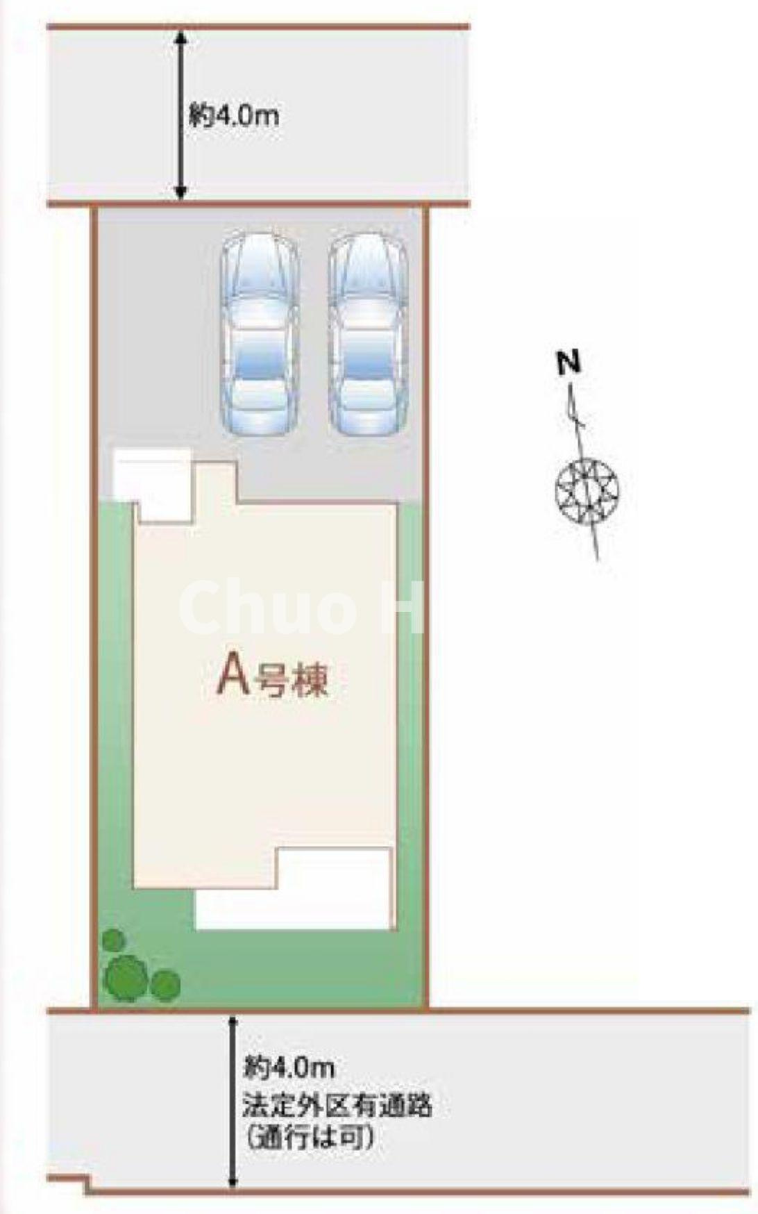江戸川区春江町3丁目新築分譲住宅の区画図|【区画図】南北両面道路！
