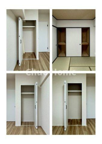 ビューネタワー平井の収納|居室にはクローゼットを完備し、自由度の高い家具の配置が叶うシンプルな空間です。お子様の成長と必要になる子供部屋を与えるにはぴったりの間取りですね。