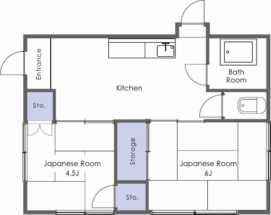 若松町利根川様貸家の間取り