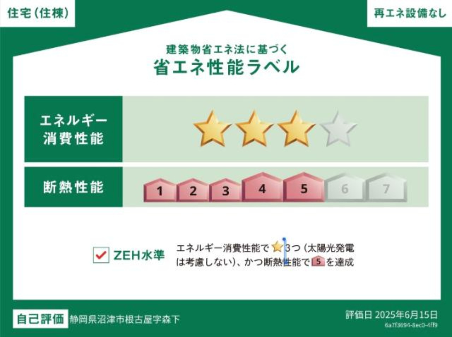 カーサ・デ・アモールの省エネ性能ラベル