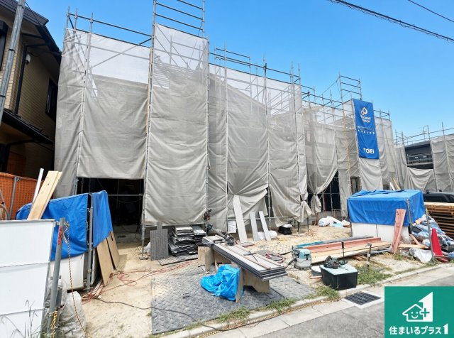 高石市東羽衣　新築一戸建ての外観|現在の進捗状況です！順調に作業進行中、完成が待ち遠しいです！詳細の間取り等、お気軽にお問い合わせください！