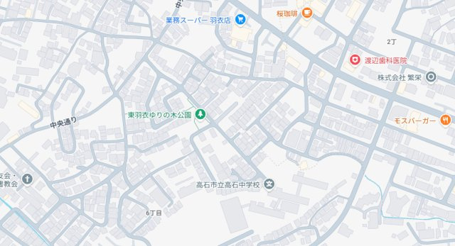 高石市東羽衣　新築一戸建ての地図