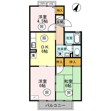グレイスコート峰塚B棟の間取り