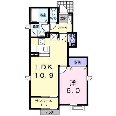 ライム　ブライト　Ｃの間取り