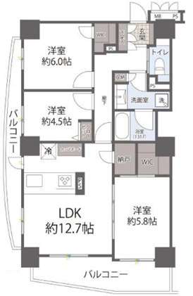 ライオンズタワー赤羽の間取り