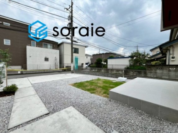 川越市広栄町4期全2棟　新築戸建の庭|令和8年7月6日撮影。