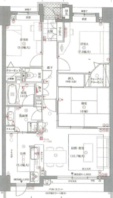 アーサー吉塚ビアンナの間取り