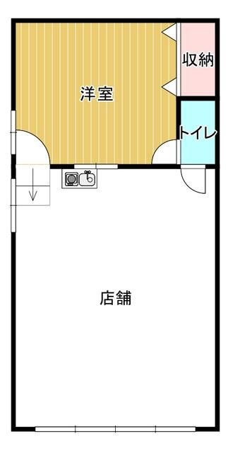 西八幡あおき店舗の間取り