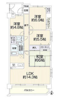  | 【宝マンション滝ノ水第七A】仲介手数料無料！小坂小学校・滝ノ水中学校