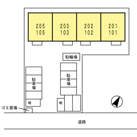 フルラージュ　　 刈谷市近郊の賃貸はクラスホーム刈谷店の区画図