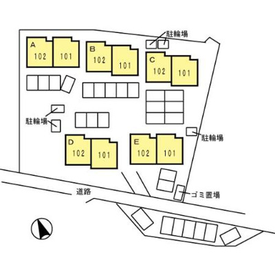 【区画図】 | イムウッド山の手　Ａ棟