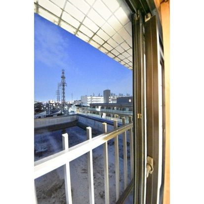 つくば５号館のバルコニー