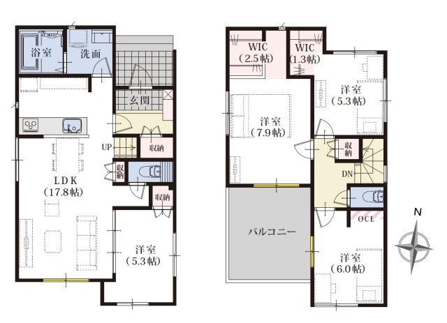 【間取り】 | 駿河区高松39期　新築戸建　1号棟