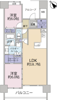 【間取り】 | BELISTA光町 | 2LDK　専有面積71.02㎡