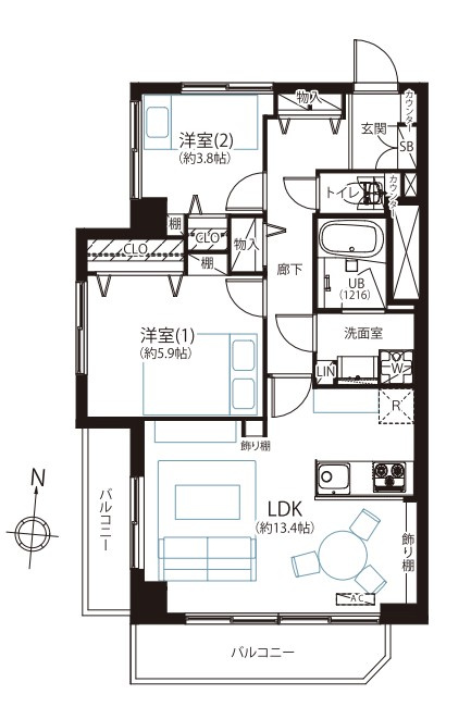 新宿サマリヤマンションの間取り