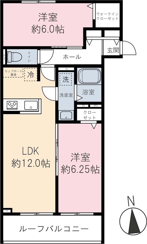 (仮称)新町6丁目パレスの間取り