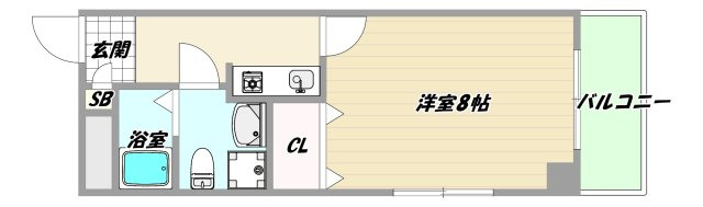 大阪市淀川区西宮原２丁目の賃貸マンションの間取り