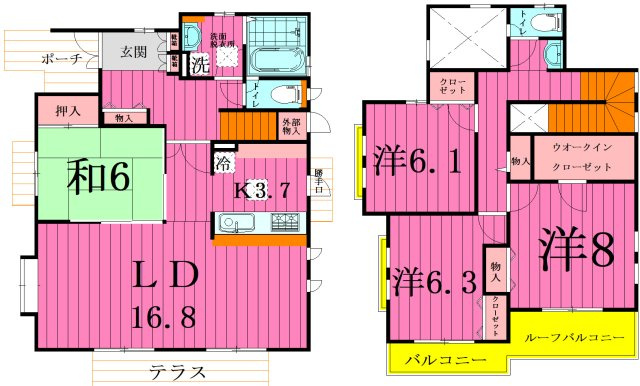【間取り】 | 印西市若萩戸建