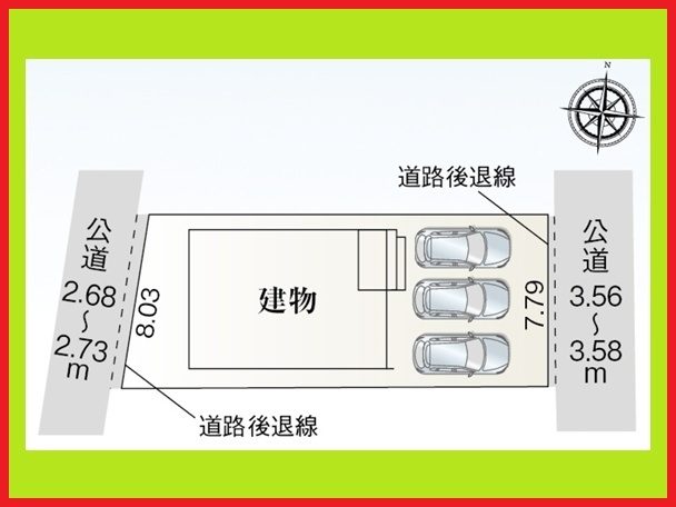 海部郡大治町大字長牧字浦畑の新築一戸建の区画図|◇区画図◇