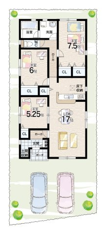 西脇市上野　第3期　新築一戸建ての間取り|1号地