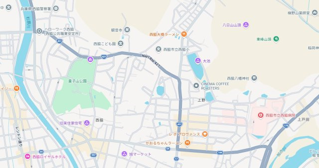西脇市上野　第3期　新築一戸建ての地図
