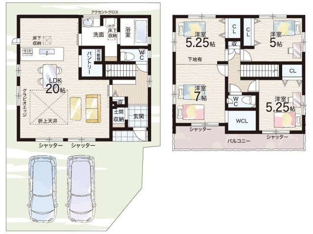 ◆高石市東羽衣　新築一戸建ての間取り|2号地