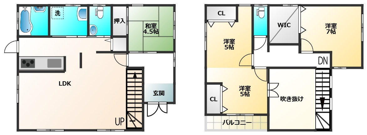 築添町戸建の間取り