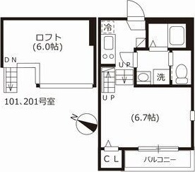 ハーモニーテラス西野町の間取り