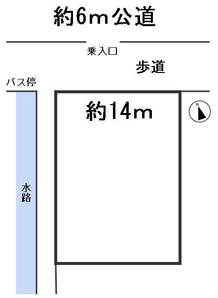 ６７１１２　岐阜市西中島三丁目土地の区画図