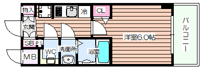 【間取り】 | プレサンス福島ミッドエル
