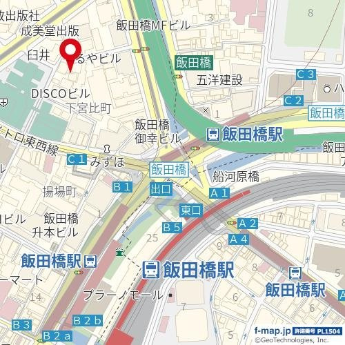 ステージファースト飯田橋アジールコートの地図