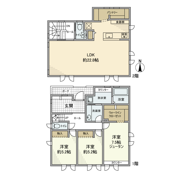 花水台戸建の間取り